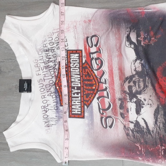 Harley Davidson Sturgis American Flag Mount Rushmore Top - Picture 10 of 11